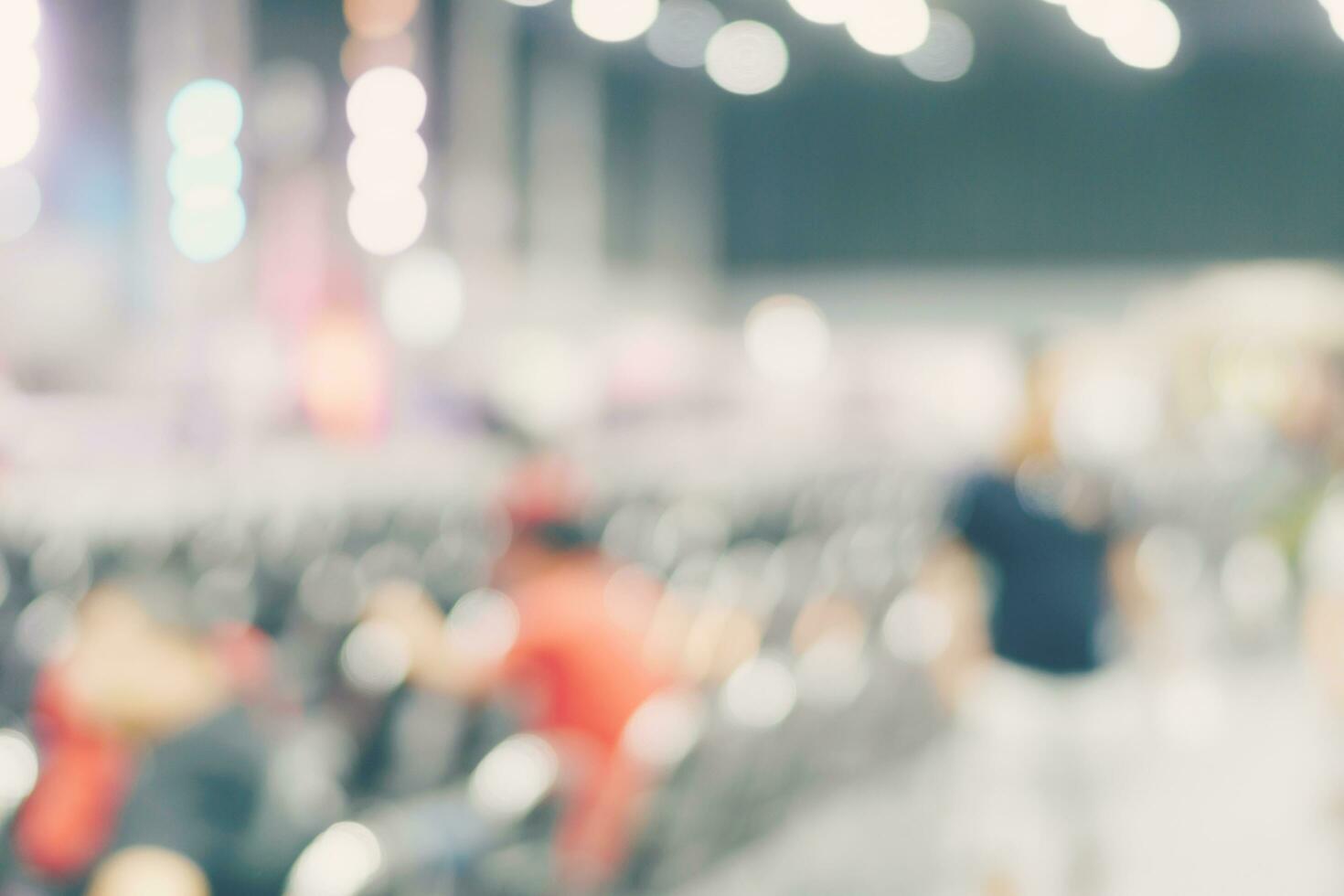 Blur image background of people in shopping mall. photo