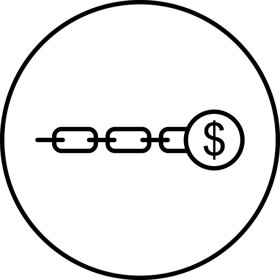 icono de vector de ventas de enlace único