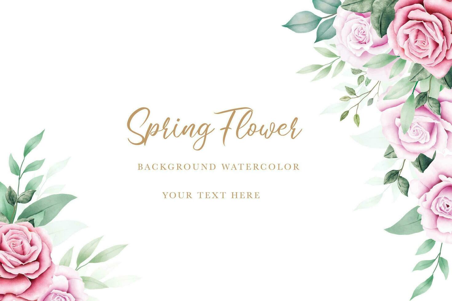 Beautiful Floral Rose Background Watercolor vector