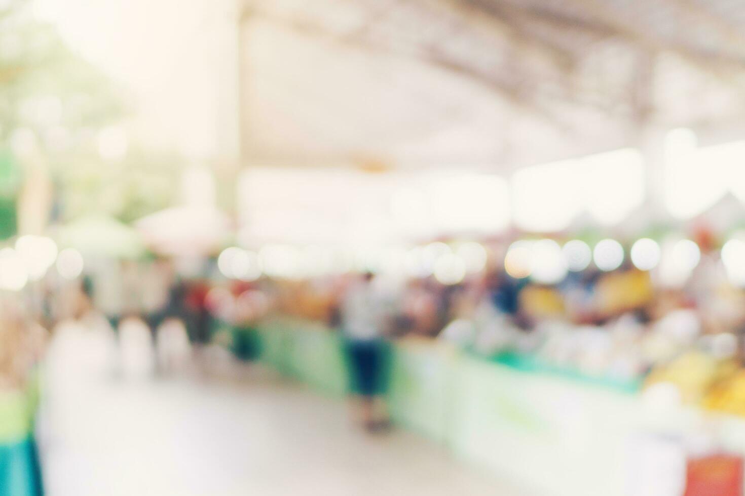 Blur image background of people in shopping mall. photo