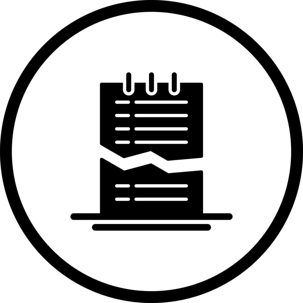 Corrupted List Vector Icon