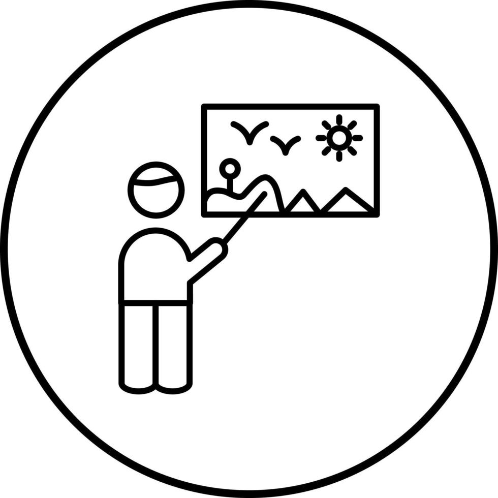 Art Museum Guide Vector Icon