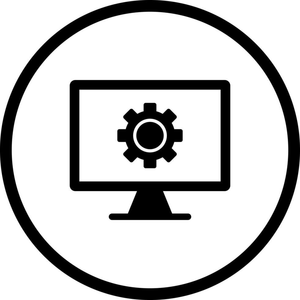 Monitor Screen Vector Icon
