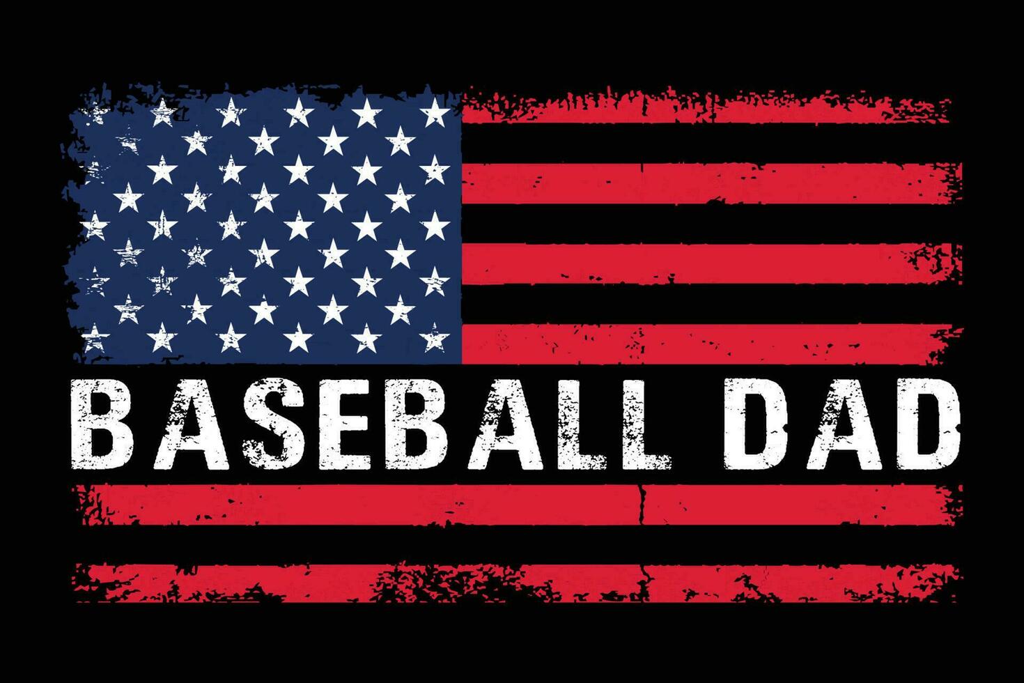 Baseball Dad Flag Design vector