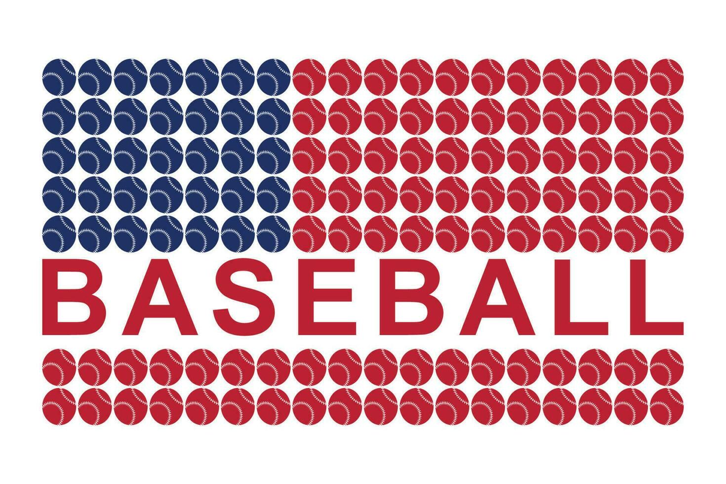 Baseball With American Flag Design vector