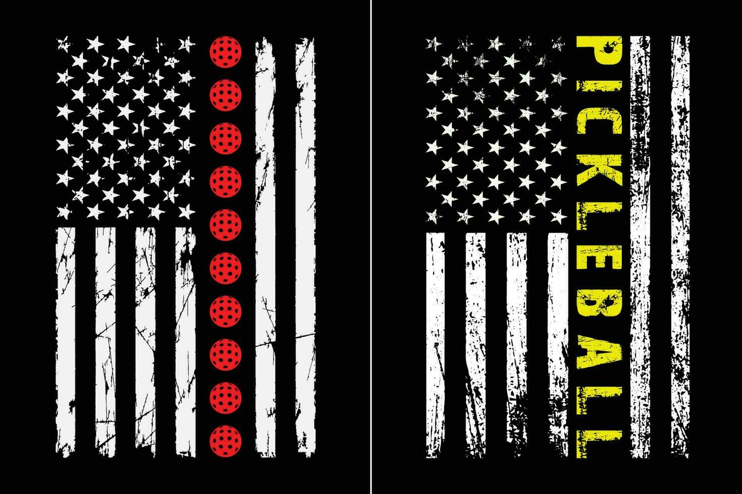 Pickleball American Flag Patriotic USA Design vector