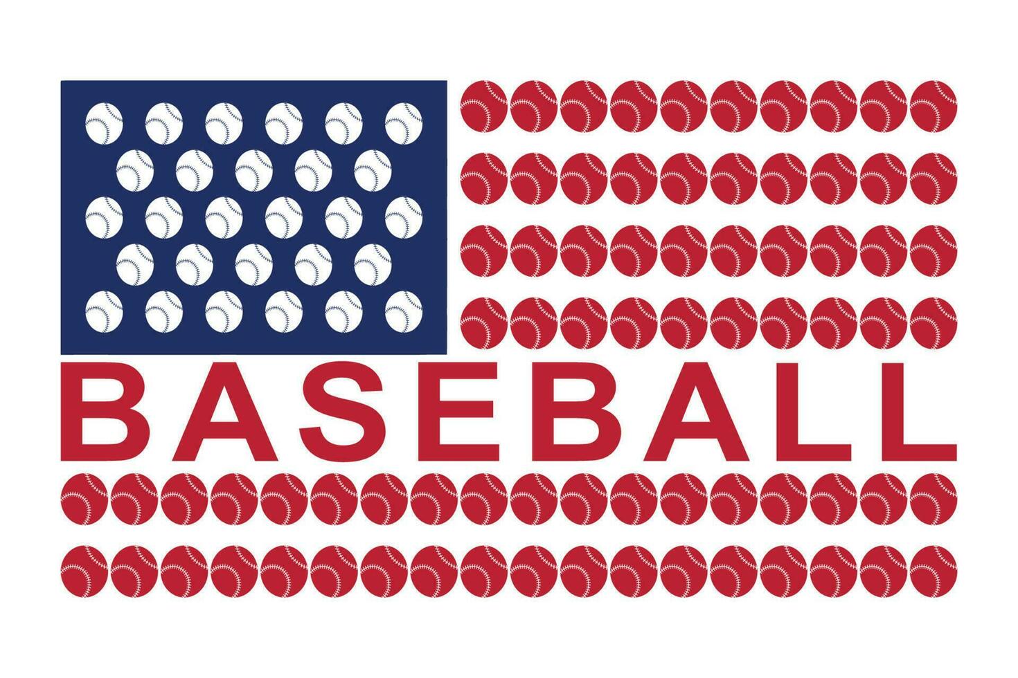 Baseball 4th Of July Design vector