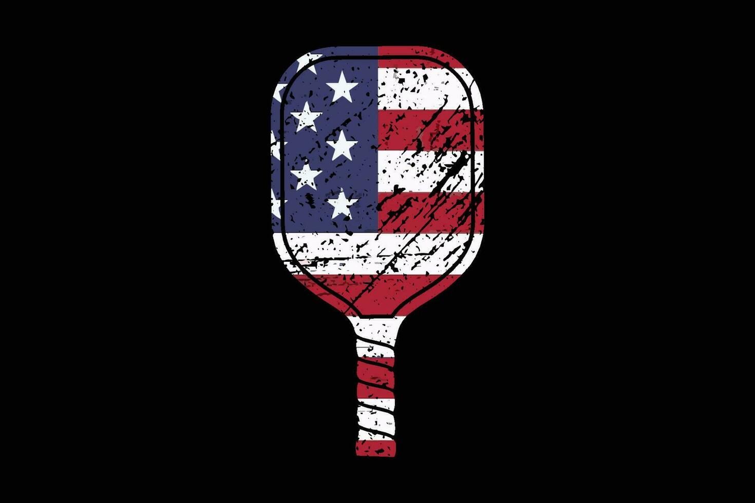 americano bandera pickleball vector