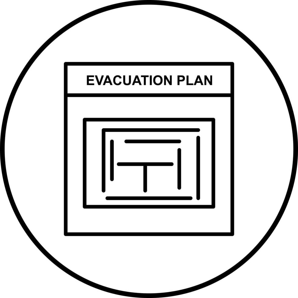 Evacuation Plan Vector Icon