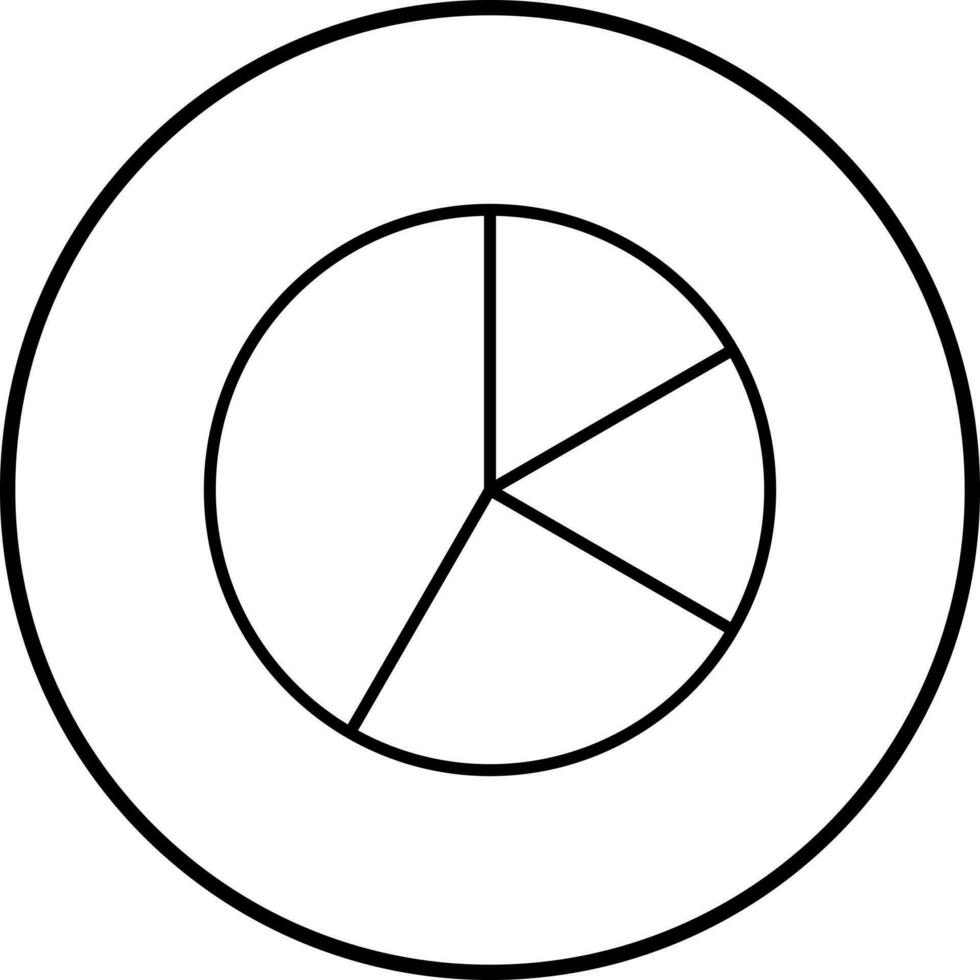 icono de vector de gráfico circular