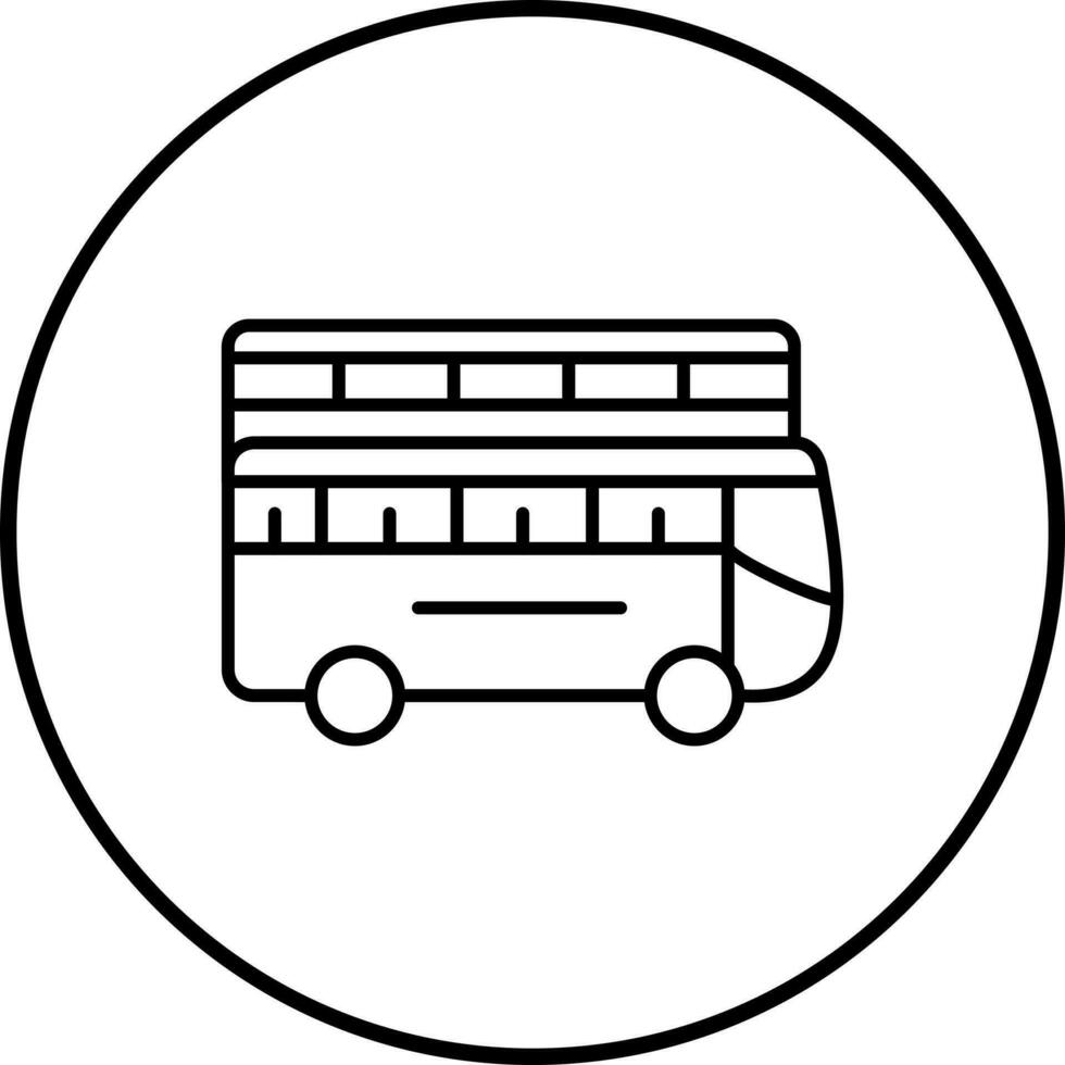 icono de vector de autobús doble