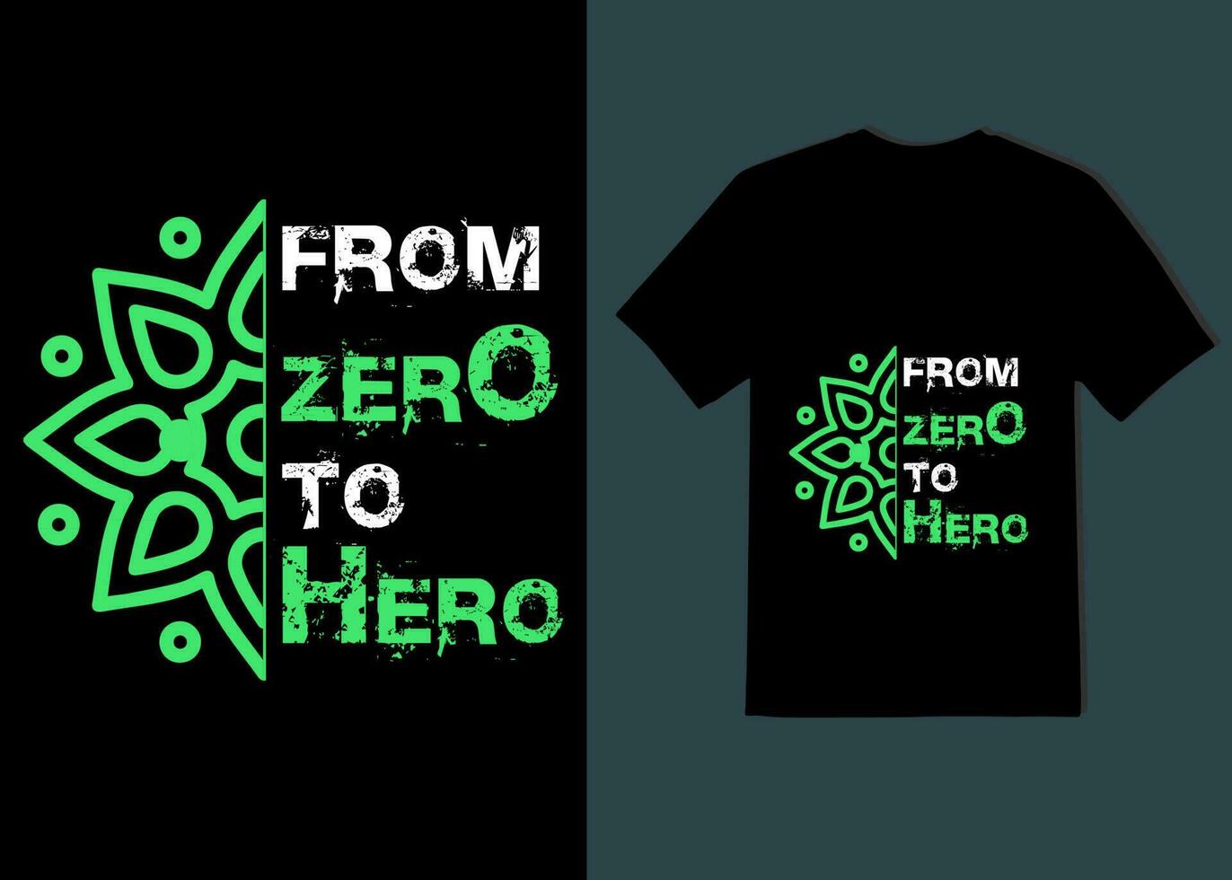 from zero to hero tshirt design with mandela 2024 vector