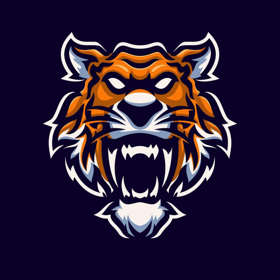 Tiger masscot logo illustration premium vector