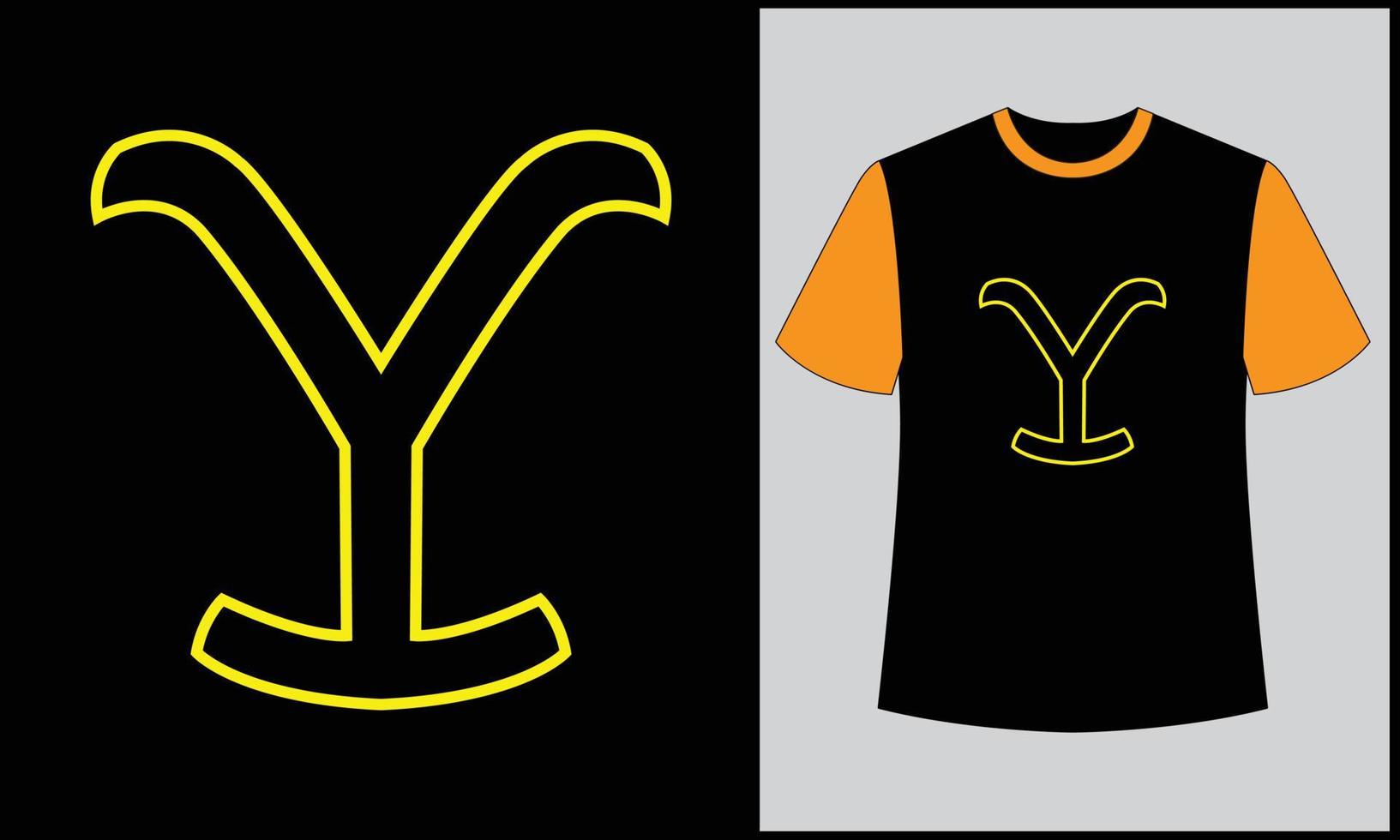 typography yellostone illustration y vector t shirt design 13