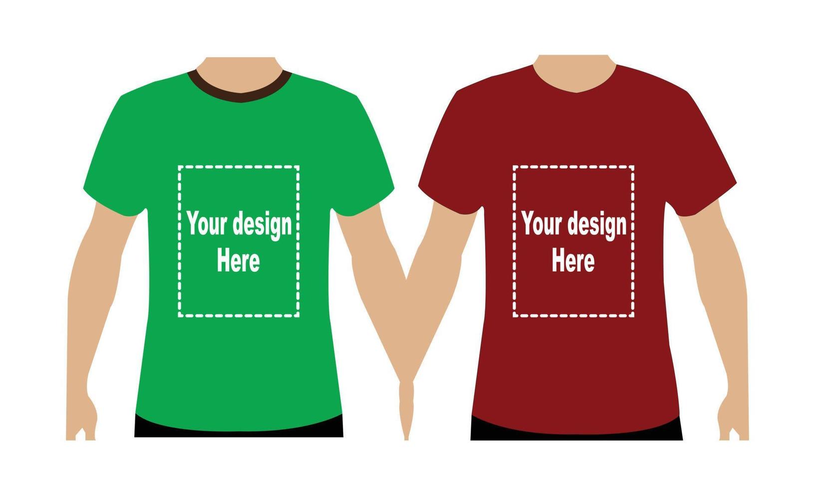 t shirt mocup template illustration vector design