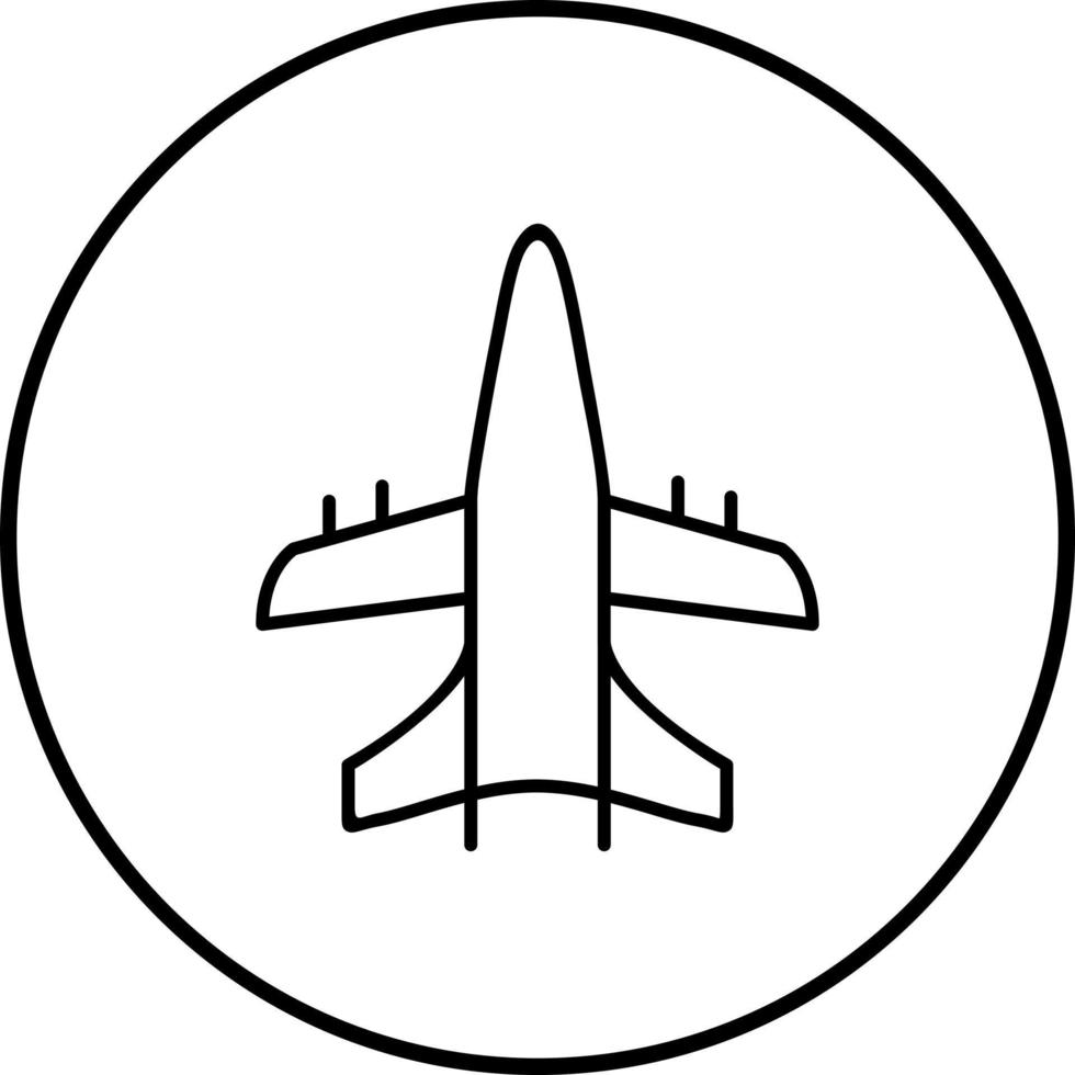 icono de vector de avión militar