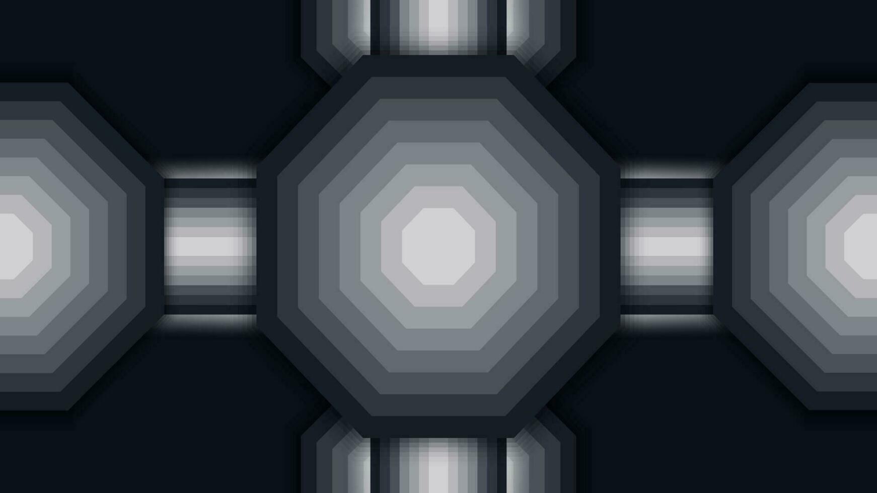 abstract eight sides hexagon background vector