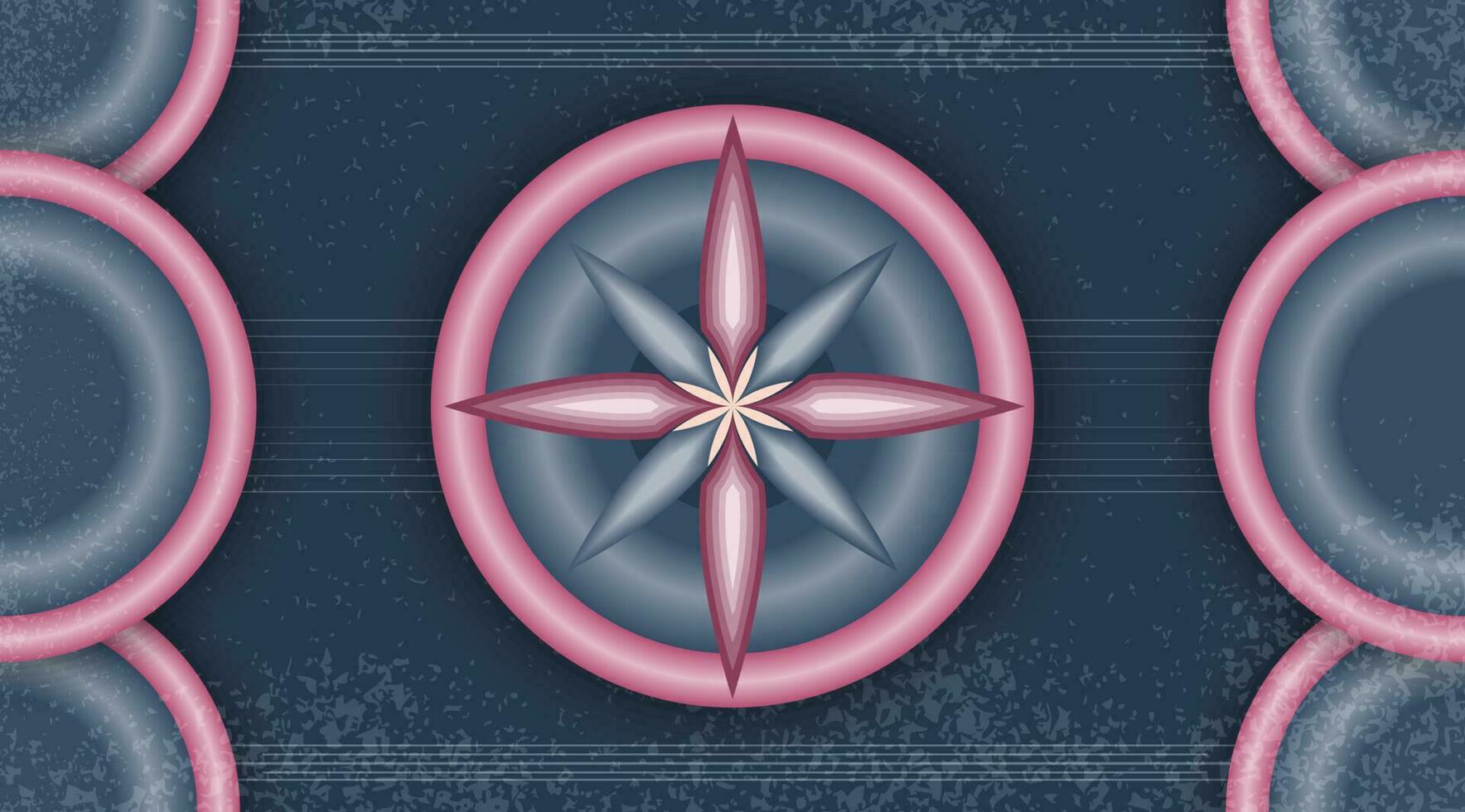 abstract retro geometric rounded shape vector