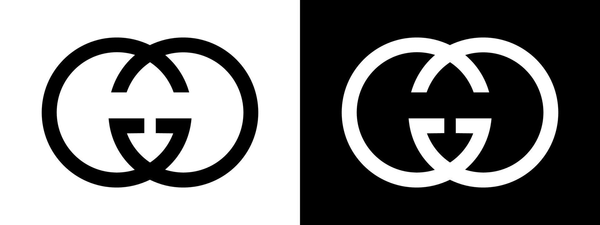 GUCCI Logo - Gucci Icon on White and Black Background vector