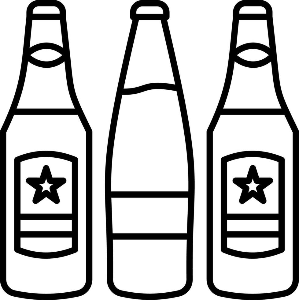 Beer Bottles Vector Icon