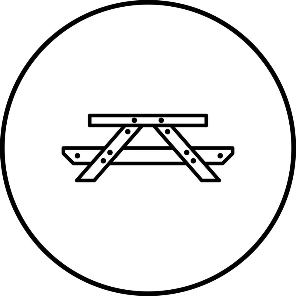Picnic of Table Vector Icon