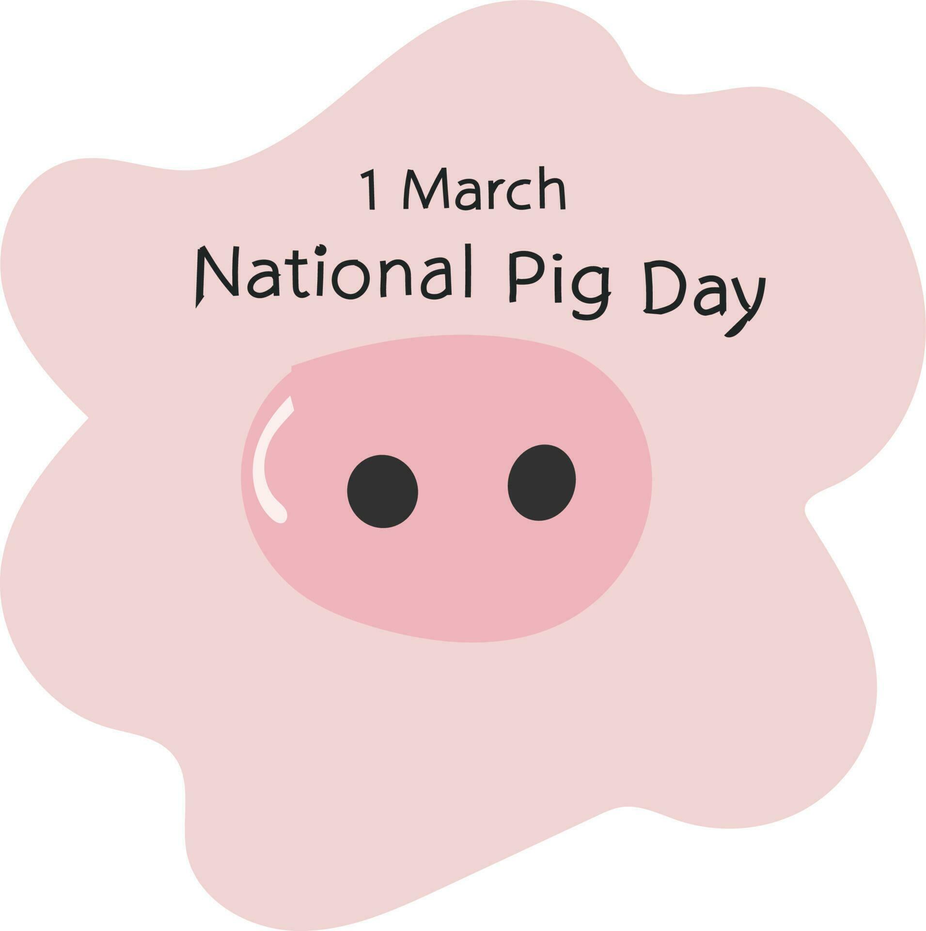 national pig day Vector illustration. 20665142 Vector Art at Vecteezy