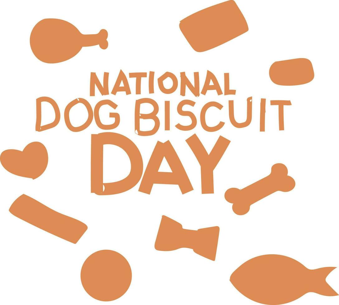 national dog biscuit day Vector illustration.