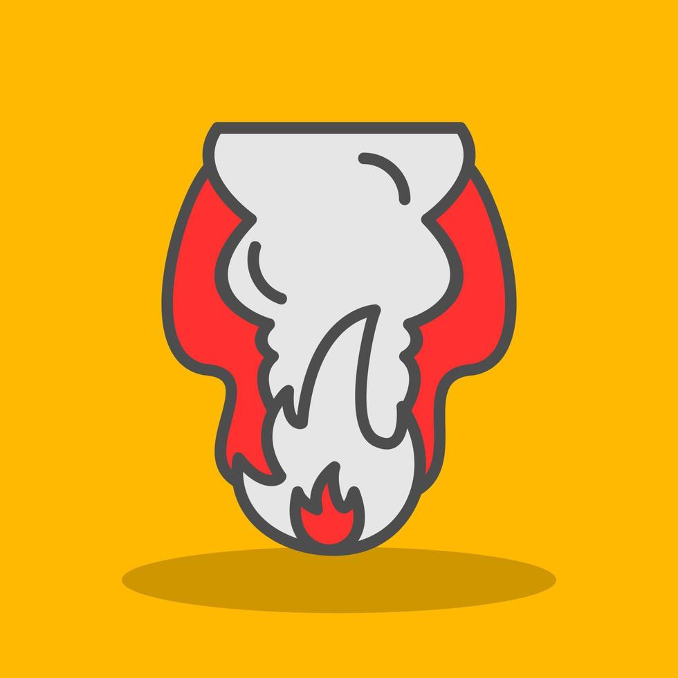Fire Pollution Vector Icon Design