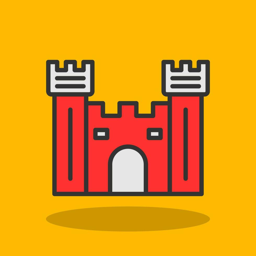 Castle Gate Vector Icon Design