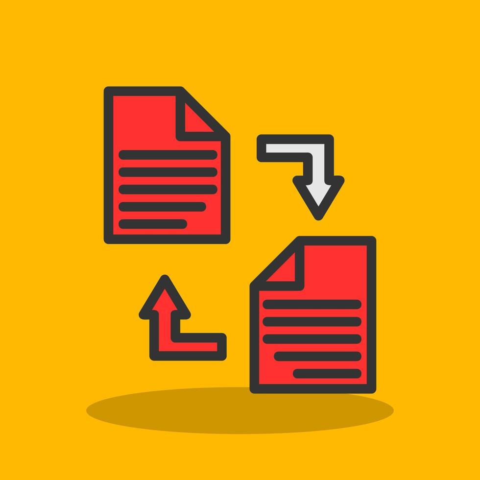 Documents Exchange Vector Icon Design