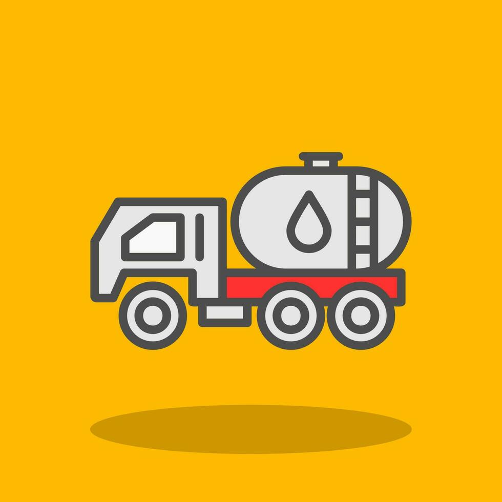 Oil Tanker Vector Icon Design