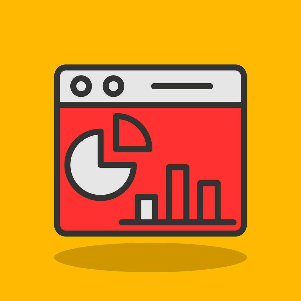 Webpage Statistics Vector Icon Design