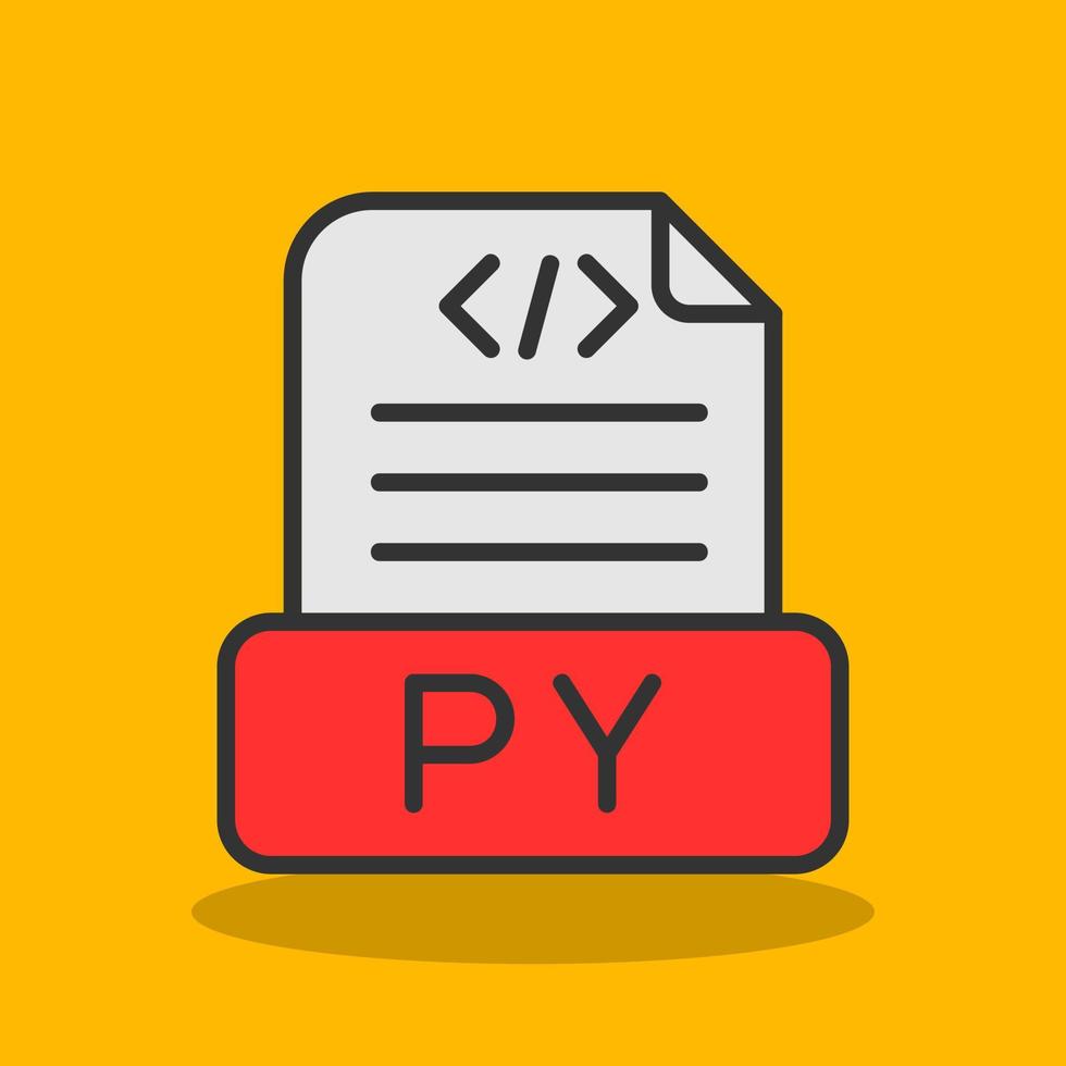 diseño de icono de vector de archivo python