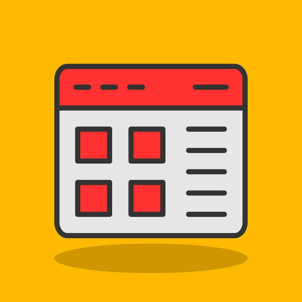 Website Layout Vector Icon Design