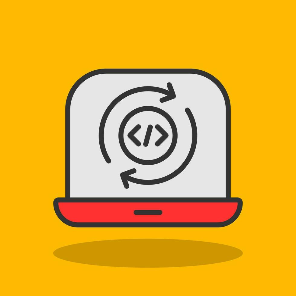 Programming Cycle Vector Icon Design