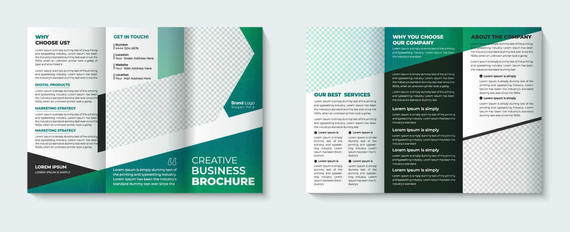 Modern brochure design with background template pro download vector