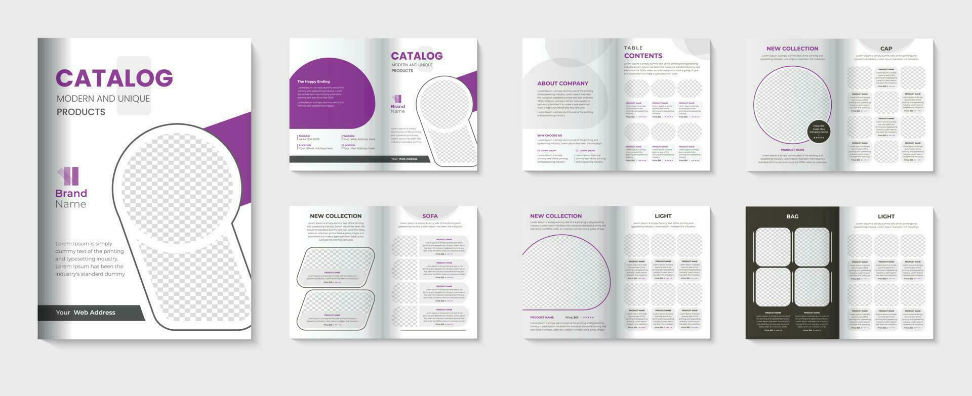 Product catalog template and furniture catalogue design pro download vector