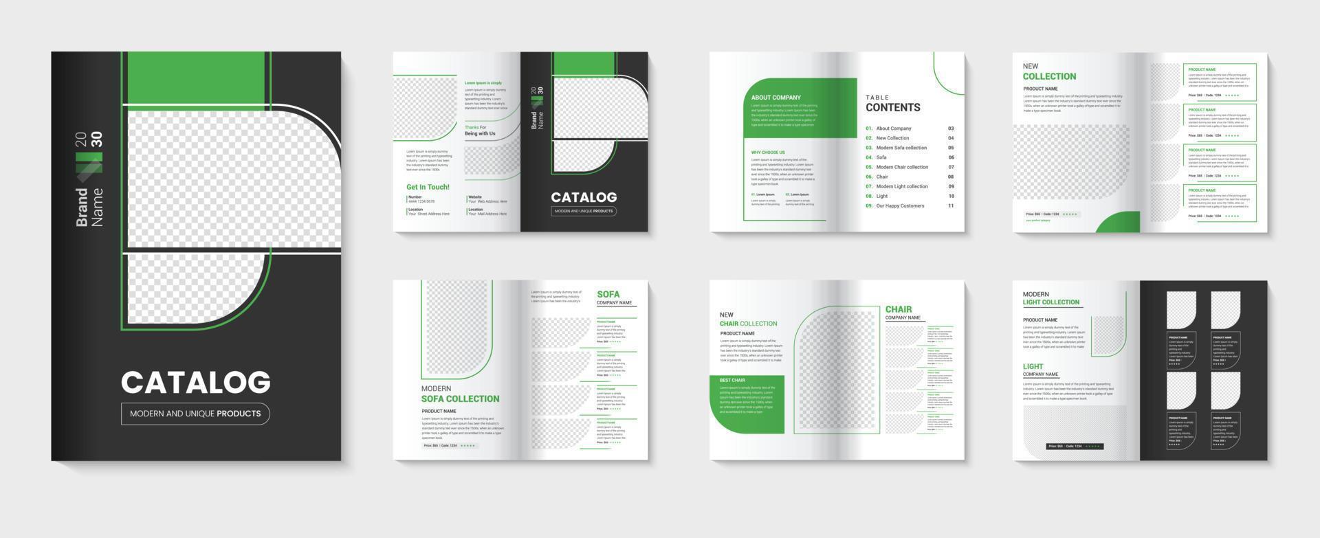 Catalogue template with company brochure design for business product catalog design pro download vector