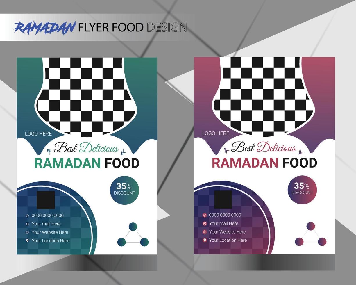 Ramadan Food Flyer Design Template vector