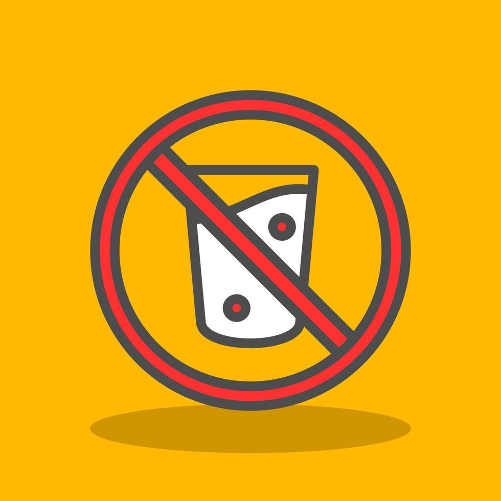 No Drink Vector Icon Design