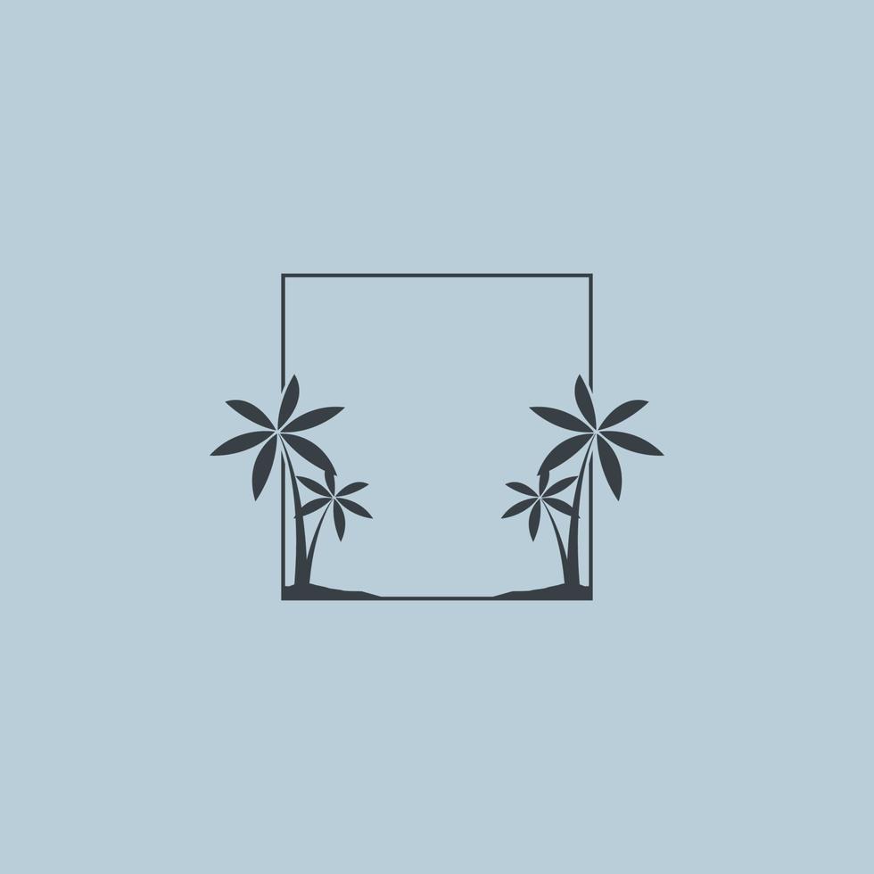 palm summer icon logo vector
