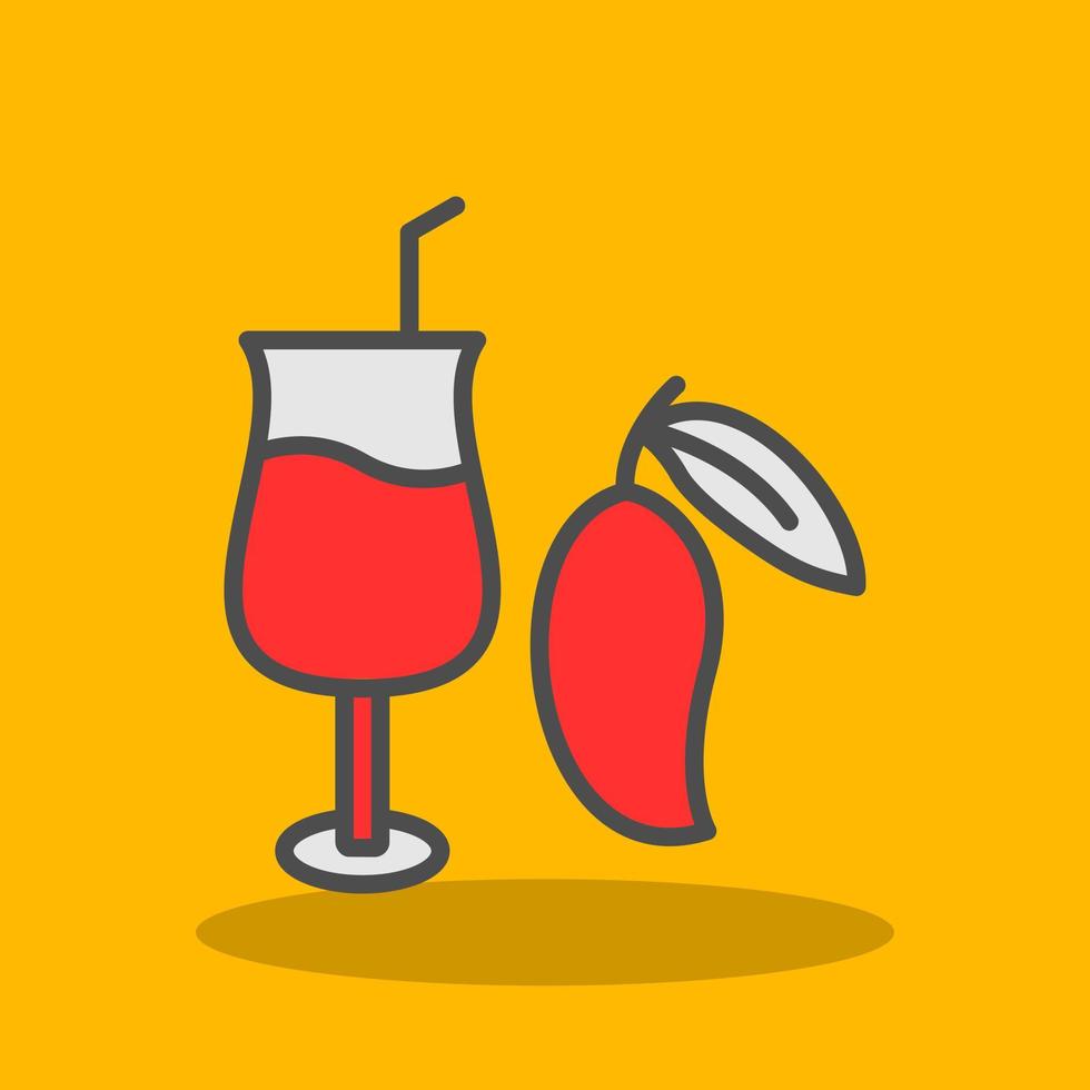 Mango Juice Vector Icon Design
