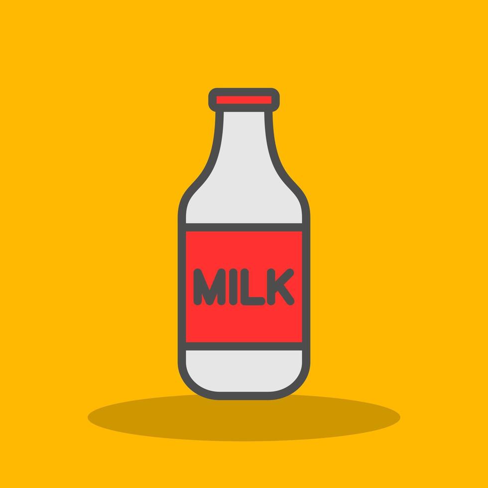 Milk Bottle Vector Icon Design