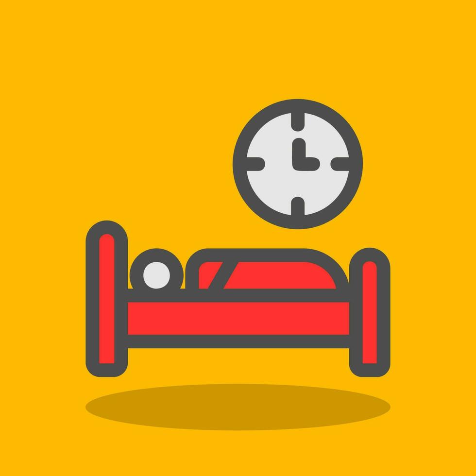 Bed Time Vector Icon Design