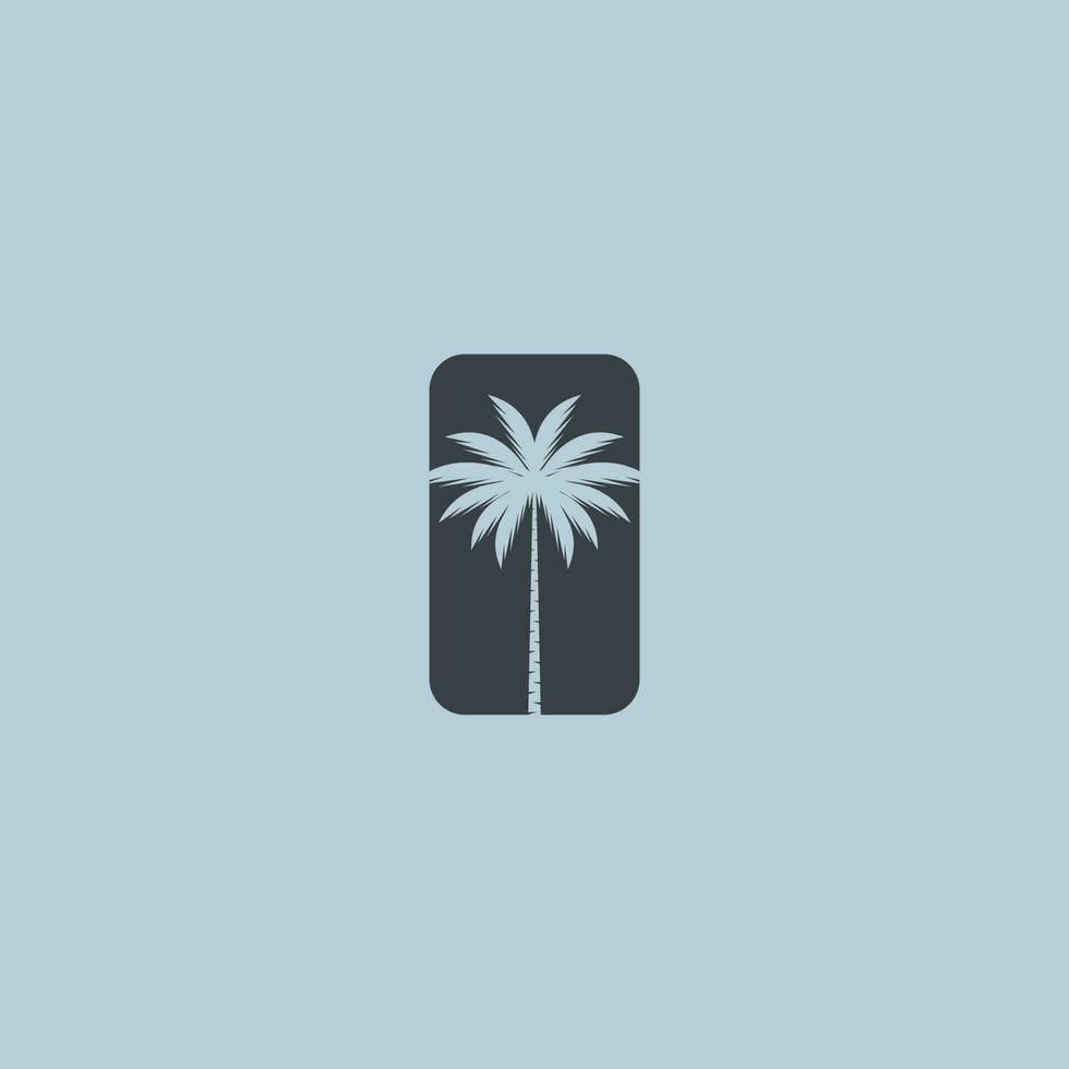 palm summer icon logo vector