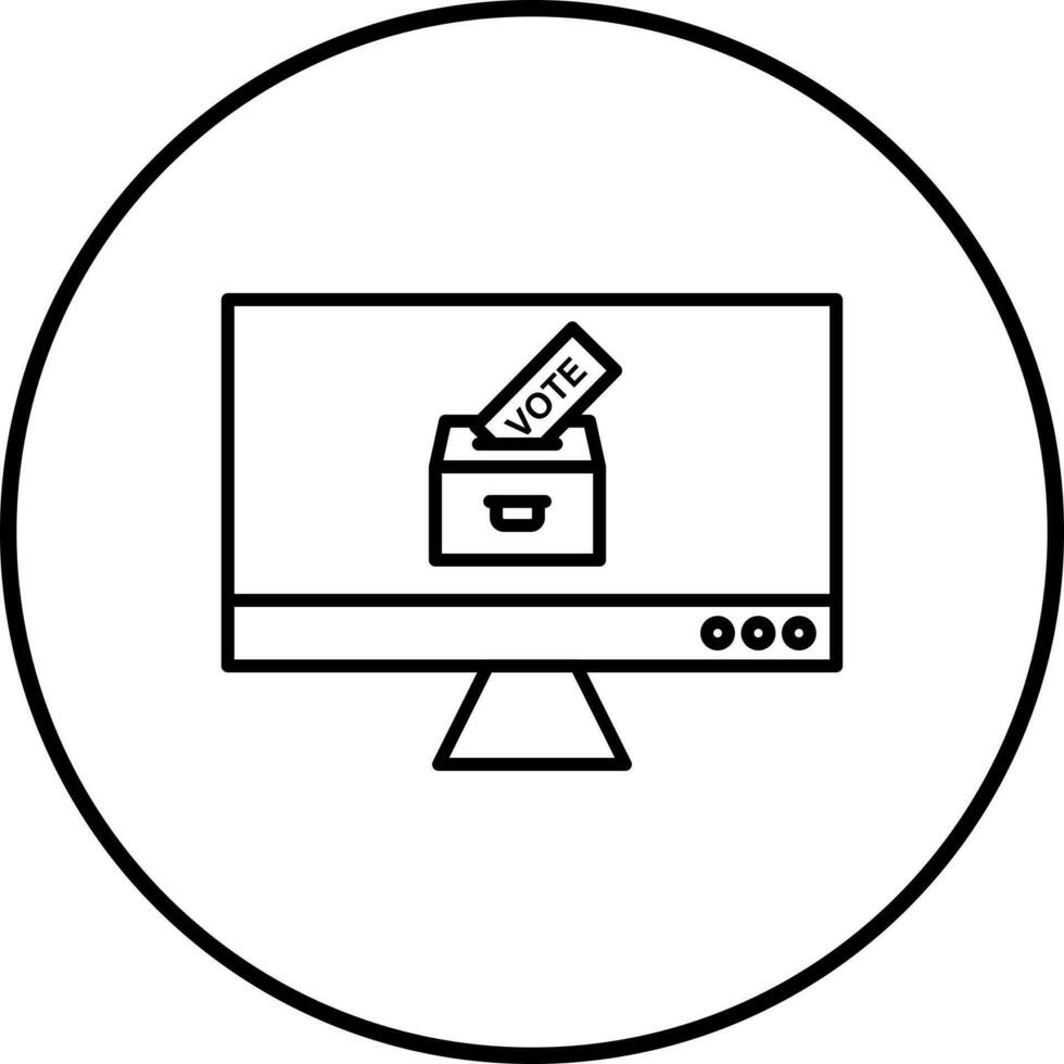 Online Vote Vector Icon