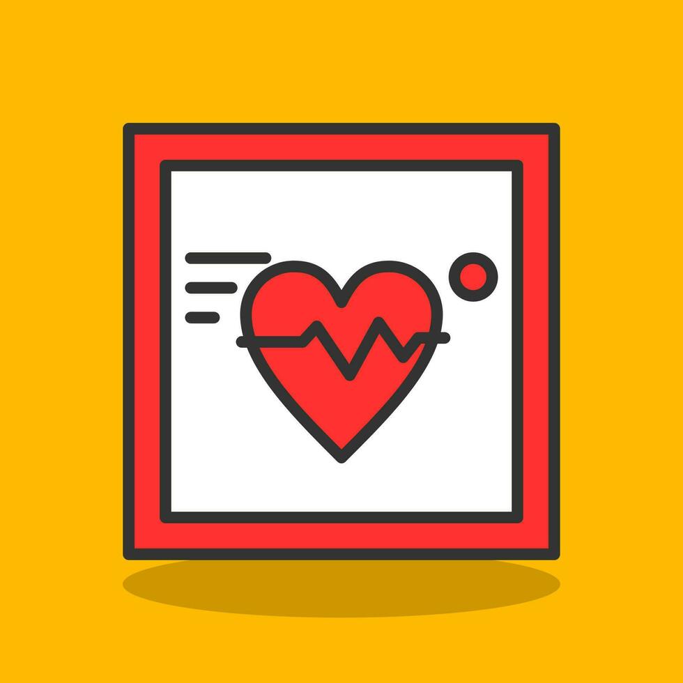 Electrocardiogram Vector Icon Design