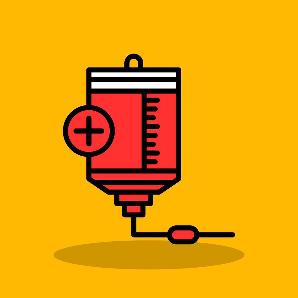 Blood Bag Vector Icon Design