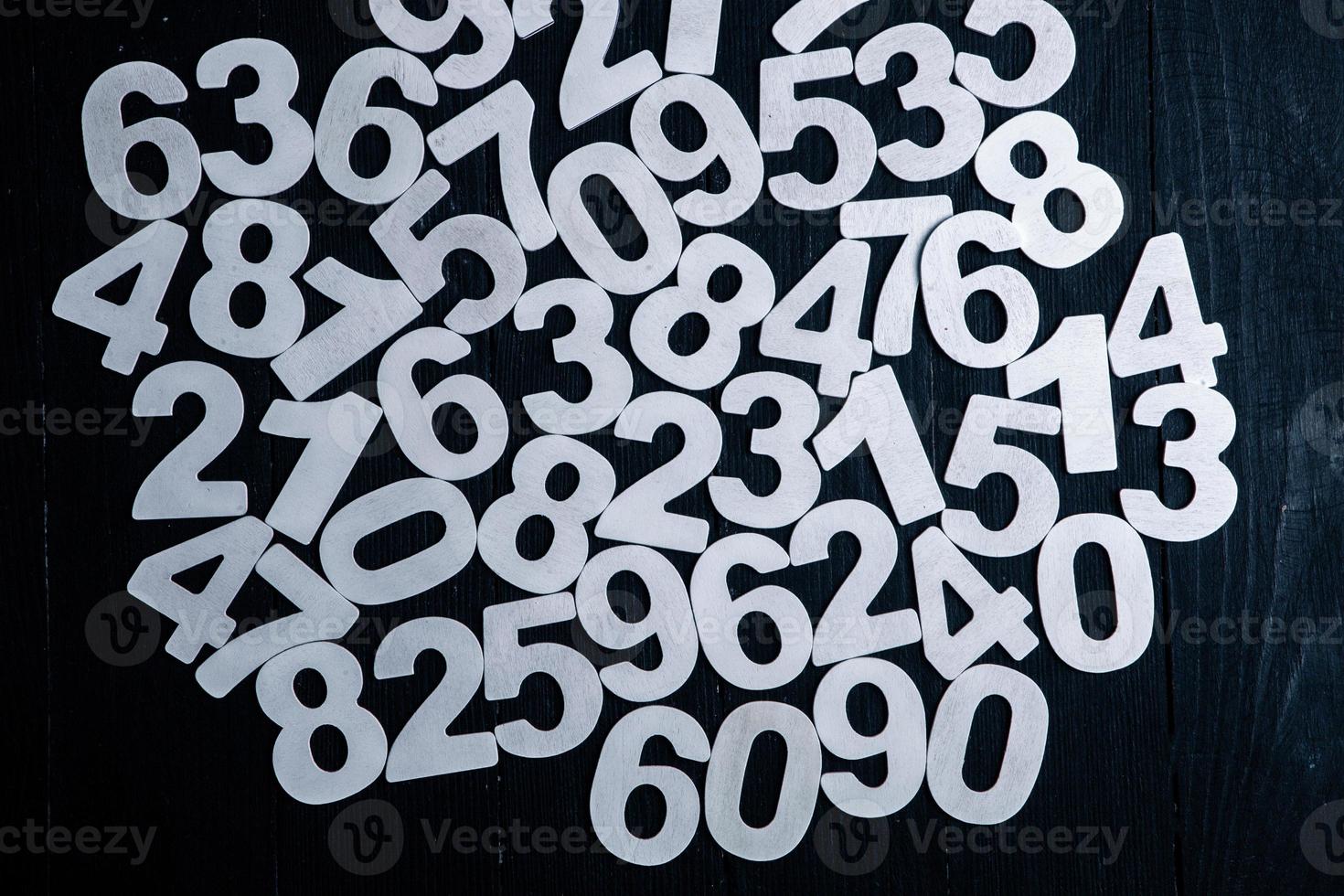 Digital background with numbers. Texture of random numbers figures. Economic Collapse or default concept. photo