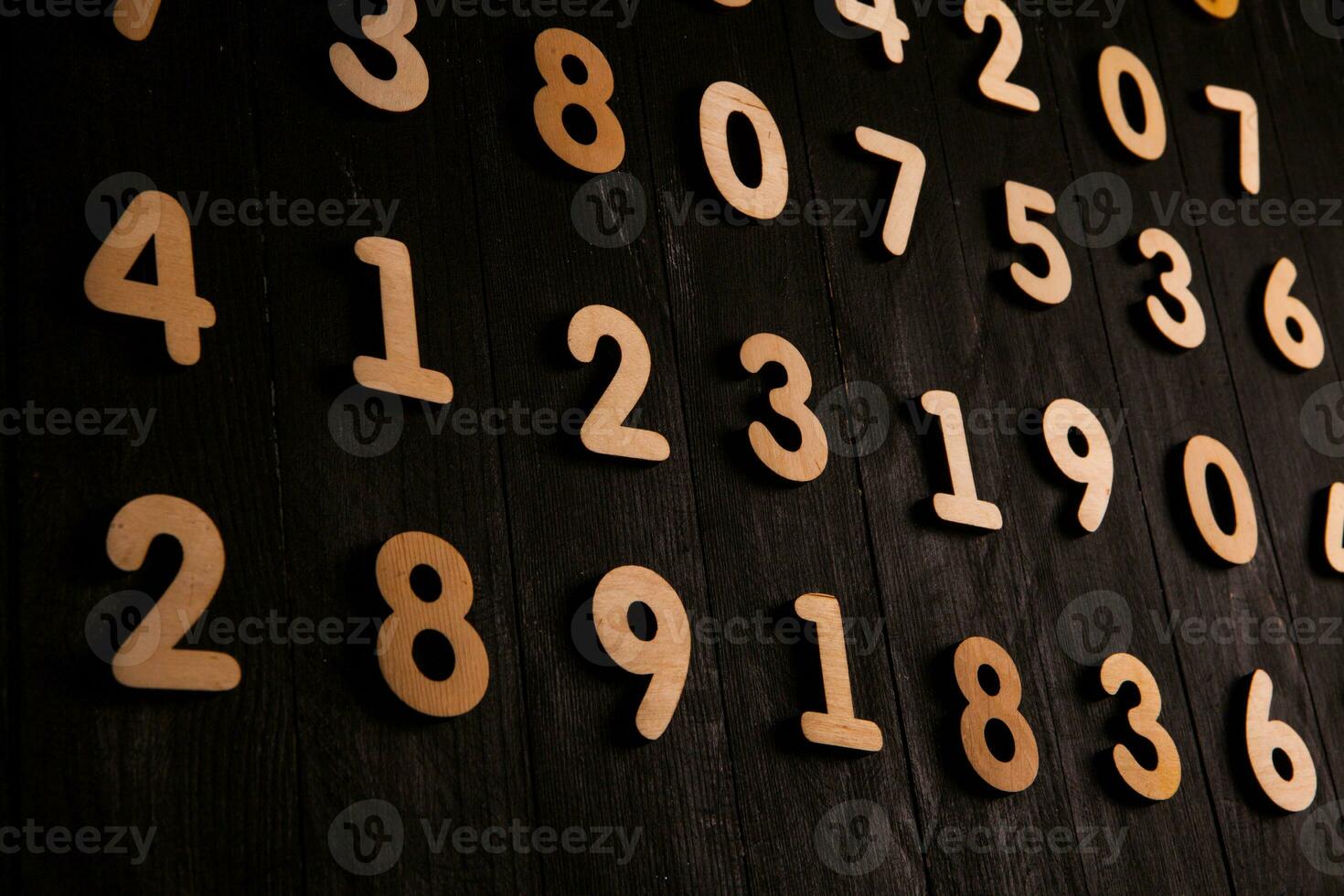 Digital background with numbers. Texture of random numbers figures. Economic Collapse or default concept. photo